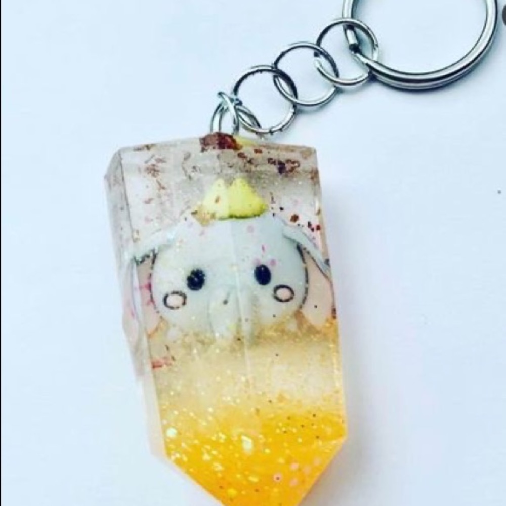 Resin Dumbo keychain. Homemade